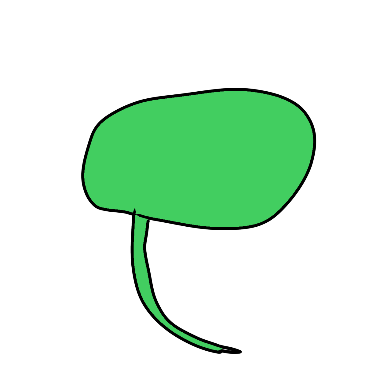 a fully green speech bubble